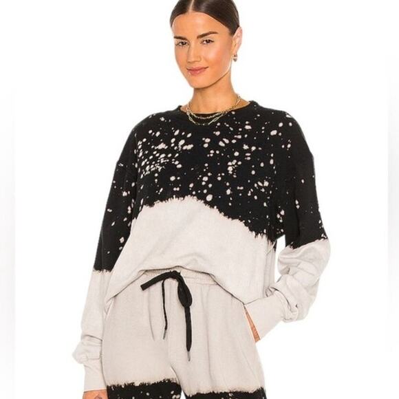 NWT STRUT THIS Mason Oversized Sweatshirt in Midnight Splatter Small NWT - Picture 1 of 9